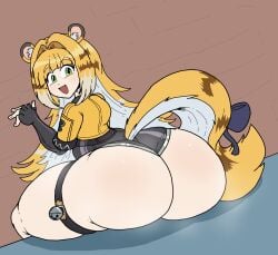 1girls blonde_hair looking_back poopishness smile tagme tail zenless_zone_zero