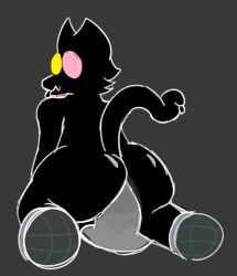 2025 ambiguous_gender anal anal_sex anthro ass big_butt black_body black_fur canid colored deltarune digital_drawing_(artwork) digital_media_(artwork) dildo dildo_in_ass dildo_insertion ears_up electronics felid feline fur hi_res mammal microphone nude object_in_ass penetration pluey_(deltarune) rowanhbb sex_toy sex_toy_in_ass sex_toy_insertion simple_background solo tail undertale_(series)