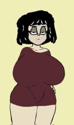 1girls 5_alguma_coisa big_breasts bodysuit brazilian_female carmesinho curvy curvy_female goth_girl hot jamily_(5_alguma_coisa) original_character sexy