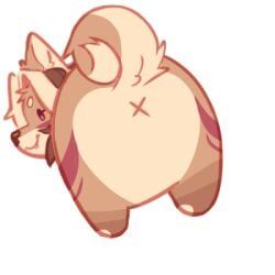 animated anthro anus anus_only ass big_butt canid canine canis chibi cute_fangs dancing domestic_dog emi_05 emi_05_owo fangs featureless_crotch low_res male mammal meme presenting presenting_hindquarters shaking_butt shiba_inu slightly_chubby smile solo spitz tail teeth x_anus