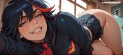 ai_generated hailrake33 horny kill_la_kill matoi_ryuuko skirt smiling