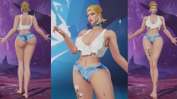 3d ass big_breasts blonde_hair emma_frost emma_frost_(marvel_rivals) marvel_rivals muscular_female white_body