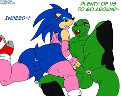 2013 anthro anus ass bald big_ass bimbo blue_hair english_text femboy flaccid fur futalova green_eyes habbodude hair hedgehog inviting lizard looking_at_viewer looking_back male male_only multiple_males navel nude original_character penis presenting presenting_hindquarters reptile scalie seductive sega smile sonic_(series) sonic_the_hedgehog spread_legs spreading testicles text yaoi