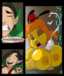 1boy 1boy1girl 1girls aeolus06 anthro bee black_eyes black_hair bodily_fluids boy breasts bust busty closed_eyes comic cum cumshot curvaceous curves curvy curvy_body curvy_female curvy_figure curvy_hips female female_rapist genital_fluids hair hanna hanna_bee_(slb) hanna_hunny_bee heart hourglass_figure huge_breasts human humanoid hunny insects interspecies large_breasts legs male male_rape_victim male_victim man mature mature_female mature_male mature_woman nude one_eye_closed open_mouth orange_hair original_character paizuri penis rape reverse_rape saliva sleep_molestation sleeping smile spit straight tak_(aeolus06) tak_(the_tree_fairy) tak_n_hanna text thick thick_legs thick_thighs thighs tongue tongue_out voluptuous yellow_skin