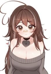 1girls 2d big_breasts breasts cleavage digital_media female female_only large_breasts light-skinned_female light_skin original sky_(skyaboveme) skyaboveme solo virtual_youtuber