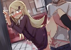 ace_trainer_(pokemon) ace_trainer_(pokemon_xy) artist_request astrid_(pokemon) blonde_hair blush censored leg_grab leg_up nintendo no_panties penis pokemon pokemon_xy pussy sex trembling unseen_male_face vaginal_penetration