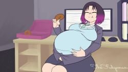 1girls animated animated animation belly belly_bulge big_belly breasts elma_(dragon elma_joui f/f fat female female_pred implied larger_female maid) miss_kobayashi's_dragon_maid noises obese oral_vore pred prey same size stomach struggling stuffed tagme thefudgeman tohru video vore vore_belly