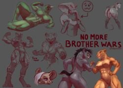 absurd_res alytarch american_opossum anthro apode argonian bethesda_game_studios bottomwear breasts clothed clothing digital_drawing_(artwork) digital_media_(artwork) digital_painting_(artwork) disney draconcopode featureless_breasts featureless_crotch felid female fingers fur group hair hair_over_eye hi_res horn human hyena jk_(el-k) legless lion looking_at_viewer male mammal marsupial microsoft naga nala_(the_lion_king) non-mammal_breasts nude one_eye_obstructed painting_(artwork) pantherine purple_eyes reptile scales scalie serpentine shenzi_(the_lion_king) signature simple_background skyrim smile snake snake_hood spots spotted_hyena tail the_elder_scrolls the_lion_king topwear viper_(x-com) virginia_opossum white_body x-com