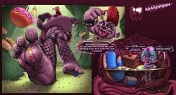 cakes candy chenille_(trolls) comic conjoined conjoined_twins cupcakes dolls doweljump dreamworks giantess giantess_vore multiple_angles multiple_prey pastries queen_barb queen_poppy satin_&_chinelle satin_&_chinelle_(trolls) satin_(trolls) stomach stomach_internal stuffing throat troll troll_doll trolls trolls_world_tour vore