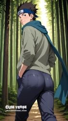 ai_generated fully_clothed gay gay_male naruto naruto_(classic) naruto_(series) naruto_shippuden sarutobi_konohamaru yaoi