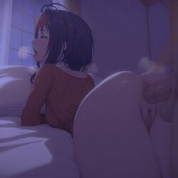 ai_generated anime dark_blue_hair hentai miside mita porn rule_34 sex sexy sleepy_mita vitalikmk2 white_skin