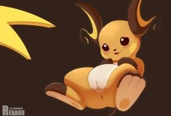 absurd_res anus blush female generation_1_pokemon hi_res nintendo pokemon pokemon_(species) presenting presenting_vulva raichu renabu shy solo spread_legs spreading vulva