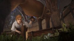 3d athazel blonde_hair brown_eyes freckles horse horsecock red_dead_redemption_(series) red_dead_redemption_2 rockstar_games sadie_adler sfm zoophilia