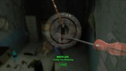 3d bethesda_softworks blurred_character blurry_background canine canine doggy_style dogmeat emotrashcan fallout fucked_by_dog interrupted interspecies knotting lockpick lockpicking sole_survivor_(female) tagme user_interface vault_dweller vault_suit video