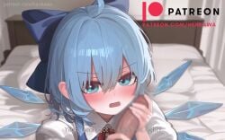 1boy 1girls 2d 2d_animation audible_creampie audible_speech blinking blush bow cirno commentary cum cumdrip cumshot ejaculation embodiment_of_scarlet_devil english_commentary english_text erection female hair_between_eyes hair_ornament hairbow handjob henkawa ice ice_wings japanese_audio large_penis light-skinned_female light-skinned_male light_skin live2d longer_than_10_seconds looking_at_viewer moaning orgasm penis pov short_hair shorter_than_30_seconds smile solo sound straight subtitled sweat tagme touhou vest video voice_acted wings winking_(animated)