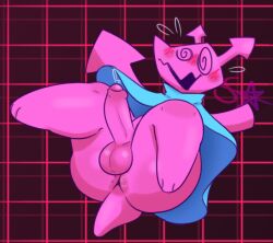 1boy 2025 anus anus_peek balls blush blush_lines blushing bsky_link deltarune deltarune_chapter_2 femboy femboy_only male male_only no_humans non-human non-human_only penis pink_body precum solo solo_male sourangel sweat sweating sweaty swirly_eyes tagme testicles undertale upskirt upskirt_view virovirokun