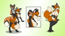 2020 anthro areola artist_name biped black_ears black_markings black_nose black_pawpads breath canid canine colored countershade_face countershade_fur countershade_neck countershade_torso countershading digitigrade dipstick_tail english_text female fox fox0808 fur gender_transformation gloves_(marking) gradient_background green_eyes grey_body grey_fur hi_res leg_markings legs_together looking_down_at_self male mammal markings motion_lines mtf_transformation nipples nude onomatopoeia open_mouth orange_body orange_fur pawpads pink_inner_ear pussy shaded shadow simple_background sitting socks_(marking) solo sound_effects standing suit_transformation tail tail_between_legs tail_markings tail_motion tailwag text tongue tongue_out transformation transformation_sequence vulva white_body white_countershading year