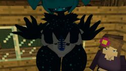 2girls jenny_belle_(slipperyt) minecraft sfw vrchat warden_(minecraft)