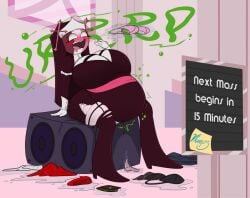 1girls big_ass big_belly big_breasts burp burping burping_up_clothes digestion drooling fatal_vore female female_only female_pred friday_night_funkin huge_ass huge_belly huge_breasts open_mouth pink_skin ripped_clothing ripped_pants sarvente sarvente_(fnf_mod) sarvente_(friday_night_funkin) stuffed stuffed_belly text vlumpy vore vore_belly weight_gain wide_hips