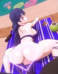 1boy 1girls 3d animated anus ass ass_jiggle bikini blush bottomless bottomless_female breasts dark-skinned_male dark_skin doggy_style dominant_male female from_behind genshin_impact heart-shaped_pupils hoyoverse interracial large_penis lemont8 light-skinned_female light_skin male maledom penis purple_hair pussy raiden_shogun sex shorter_than_10_seconds sound spanking spread_legs straight swimsuit symbol-shaped_pupils tagme vagina vaginal_penetration vertical_video video