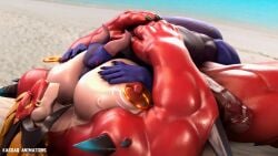 16:9 2025 2_horns 3d_(artwork) 3d_animation 4_horns anal anal_sex animated anthro anthro_on_anthro anthro_penetrated anthro_penetrating anthro_penetrating_anthro arm_spikes artist_name bara beach big_penis black_horn black_sclera blonde_hair blue_body blue_eyes blue_scales chiefkaine_(modeler) claws closed_eyes day digital_media_(artwork) dragon duo elbow_spike eye_scar facial_scar finger_claws forearm_muscles genitals glans hair hand_on_back hand_on_pecs hi_res horn hug kasdaq larger_anthro larger_male larger_penetrated long_hair lying magangz_(character) male male/male male_penetrated male_penetrating male_penetrating_male motorboating motorboating_pecs multi_horn multicolored_body multicolored_scales muscular muscular_anthro muscular_male muscular_thighs mythological_creature mythological_scalie mythology nipple_piercing nipple_ring nipples no_sound on_back on_sand open_mouth penetration penis piercing purple_body purple_scales red_body red_scales ring_piercing sand scales scalie scar sex short_playtime shoulder_spikes size_difference small_dom_big_sub smaller_anthro smaller_male spikes spikes_(anatomy) tagme tail teeth text triceps two_tone_body two_tone_scales valorlynz_(modeler) vein veiny_muscles veiny_penis video video wao_(e-zoid) white_horn widescreen yellow_eyes