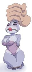 anthro arms_behind_back arms_tied arms_tied_behind_back bad_end ball_gag bondage closed_eyes defeated defeated_heroine disembodied_hand disney drooling dubious_consent eyeshadow female female_focus furry gagged grabbing_ears grey_fur helpless helpless_girl human judy_hopps kidnapped kidnapping lifted lifted_by_another rabbit rabbit_ears rabbit_girl rope rope_bondage saliva smaller_female snachsugar tagme zootopia