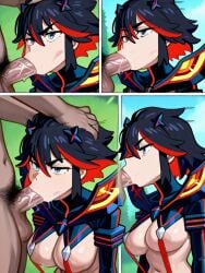 1girls :>= ai_generated expressionless fellatio female inminent_sex matoi_ryuuko sex straight time_stop