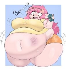 bbw big_breasts breasts burping cleavage female furry huge_breasts inazuma_kat overweight tagme thick_thighs wide_hips