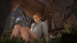 3d athazel blonde_hair brown_eyes freckles horse horsecock red_dead_redemption_(series) red_dead_redemption_2 rockstar_games sadie_adler sfm zoophilia