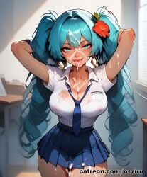 1boy 1boy1girl absurd_res ai_generated blue_hair brazilian brazilian_female brazilian_miku bukkake cum cum_on_face cumslut dark-skinned_female dark_skin excessive_cum facial female female_focus female_penetrated hatsune_miku hi_res highres long_hair male male/female male_penetrating male_penetrating_female ozziru patreon school_uniform schoolgirl self_upload straight twintails uncensored vocaloid
