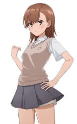 1girls 2020s 2023 animated areolae armpits asymmetrical_bangs bar_censor bare_shoulders bare_thighs blush breasts brown_eyes brown_hair censored collarbone completely_nude completely_nude_female embarrassed embarrassed_nude_female female hair_flower hair_ornament hand_on_own_hip hi_res jahmonger looking_at_viewer matching_hair/eyes miniskirt misaka_mikoto navel nipples nude nude_female pussy ribs school_uniform schoolgirl short_hair shorts shorts_under_skirt skirt small_breasts solo standing stomach summer_uniform teenage_girl teenage_pussy teenage_tits teenager thighs to_aru_kagaku_no_railgun to_aru_majutsu_no_index tokiwadai_school_uniform white_background young young_female