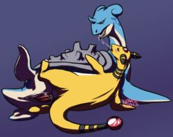 1boy 1girls 2013 ampharos barefoot cloaca cum cum_in_pussy cum_inside cum_on_penis drooling erection female feral feral_on_feral hi_res horn lapras lying male nakoo nintendo nude on_side open_mouth orb orgasm penetration penis pokemon pokemon_(species) purple_background pussy raised_arm raised_leg red_penis saliva sex shadow shell size_difference straight tongue vaginal_penetration video_games