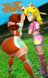 3d highres huge_ass nintendo princess_daisy princess_peach size_difference thordersfm