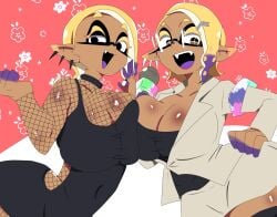 1girls alternate_costume ass black_dress black_thighhighs breast_press breasts chicken_rib cleavage dress female fishnets frye_(news_reporter) frye_(splatoon) glasses large_breasts looking_at_viewer microphone news_reporter nintendo open_mouth pointy_ears purple_fingers purple_tongue shiny_skin skirt splatoon splatoon_3 tentacle_hair thick_thighs thighhighs thighs tongue