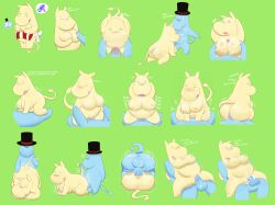 doggy_style furry green_eyes liquid looking_at_viewer moomin moominmamma moominpappa penetration straight_sex tail_grab
