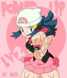 abs biceps breasts dawn_(pokemon) female matl muscles muscular muscular_arms muscular_female muscular_legs muscular_thighs pokemon