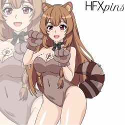 brown_hair cosplay hfxpins racoon_ears racoon_girl racoon_tail raphtalia tate_no_yuusha_no_nariagari