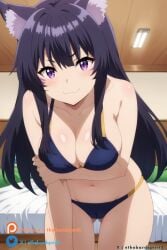 1girls :3 ai_generated bangs bedroom bent_over big_breasts bikini black_hair blush breasts cat_ears commentary_request curvaceous curvaceous_female curvaceous_figure curvy curvy_figure cute cute_face delta_(the_eminence_in_shadow) eyebrows_visible_through_hair female female_focus highres huge_breasts kage_no_jitsuryokusha_ni_naritakute! light-skinned_female light_skin lingerie long_hair looking_at_viewer navel pov purple_hair seductive seductive_look seductive_smile simple_background smile solo solo_female solo_focus standing stomach straight tagme the_eminence_in_shadow thebardspirit thick_thighs thighs voluptuous voluptuous_female young young_female