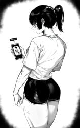 ass ass_bigger_than_head ass_focus athletic_female big_ass big_breasts blushing booty_shorts bunny_costume bunny_ears bunny_girl bunny_tail bunnygirl bunnysuit butt_focus dolphin_shorts fat_ass firm_ass fit_female fitness glasses glutes hamstrings hourglass_figure huge_butt huge_thighs iphone jujutsu_kaisen looking_at_phone looking_at_self masoq095 muscular_female muscular_legs muscular_thighs nail_polish phone phone_screen short_shorts shorts slim_waist thick_ass thick_butt thick_hips thick_legs thick_thighs thigh_fetish thigh_focus tomboy twitter wide_hips zenin_maki