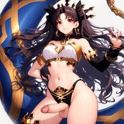 1futa ai_generated balls breasts casual curvy dickgirl futa_only futanari ishtar_(fate) looking_at_viewer nsfw penis perfect_body pork_souls ready_to_fuck taker_pov