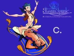 aladdin aladdin_(character) anal anal_sex ass balls big_balls big_penis clothing crossover cum disney dr._steamspunk erection gay_anal gay_sex male male_nipples male_only male_penetrated male_penetrating_male muscular_male nipples penetration penis riding_penis sex the_road_to_el_dorado tulio_(the_road_to_el_dorado)