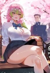 ai_generated demon_slayer female girl huge_thighs ignisai kimetsu_no_yaiba large_breasts large_thighs light-skinned_female male massive_breasts massive_thighs mitsuri mitsuri_kanroji perfect_body schoolgirl schoolgirl_uniform sex tagme thiccwithaq_(ai_style) thick thick_legs thick_thighs voluptuous voluptuous_female wide_hips