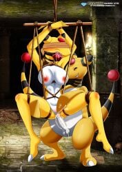 ampharos ball_gag bbmbbf bondage cum cum_in_ass cum_in_pussy cum_inside nintendo palcomix penis pietro's_secret_club pokemon pokemon_(species) pokepornlive squirting