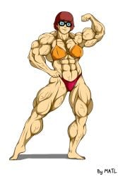 abs biceps breasts female hyper hyper_muscles matl muscles muscular muscular_arms muscular_female muscular_legs muscular_thighs pecs scooby-doo velma_dinkley