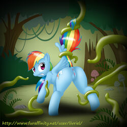 anus ass equine friendship_is_magic furry imminent_rape livriel my_little_pony pegasus pony pussy rainbow_dash_(mlp) straight_hair tentacles