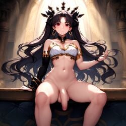 1futa ai_generated balls breasts casual curvy dickgirl futa_only futanari ishtar_(fate) looking_at_viewer nsfw penis perfect_body pork_souls ready_to_fuck taker_pov