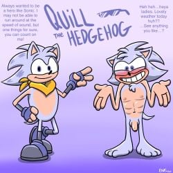 1boy abs balls doughverlord2 embarrassed male male_only oc penis solo sonic_(series) tagme theenfman