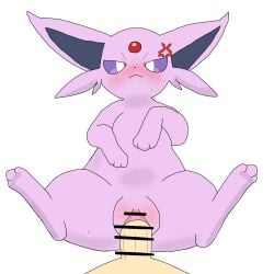 annoyed annoyed_expression blush cat censor_bar censored censored_penis censored_pussy digital_media_(artwork) duo eeveelution espeon feet feline female female_penetrated feral frown furry gem_on_forehead generation_2_pokemon genitals hi_res human human_on_feral light-skinned_male looking_at_viewer lying male male/female male_human/female_pokemon male_penetrating_female nintendo nude_male on_back penetration penis pokemon pokemon_(species) purple_fur pussy red_gem sex simple_background spread_legs sweat tagme upset vagina vaginal_penetration video_games white_background