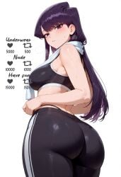 1girls ai_generated big_ass big_breasts breasts bubble_butt curvy_female female female_focus female_only gym gym_uniform komi-san_wa_komyushou_desu komi_shouko long_hair reikarts sweaty sweaty_body voluptuous voluptuous_female