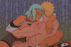 1boy 1girls ai_generated breasts_out clothed_sex clothing cowgirl_position cum cum_in_pussy cum_inside dark-skinned_female dark_skin female fishnets forest fucked_silly fuu_(naruto) green_hair hickey highres interracial jinchuriki jtgtuai kunoichi light-skinned_male light_skin male male/female naruto naruto_(series) naruto_shippuden ninja orange_eyes outdoors penetration penis ripped_shorts sex shirt shirt_lift shirtless_male short_hair shorts sitting sitting_on_lap sitting_on_person straddling straight sweat toned toned_male torn_clothing uncensored uzumaki_naruto vaginal_penetration vaginal_sex whisker_markings whiskers yellow_hair